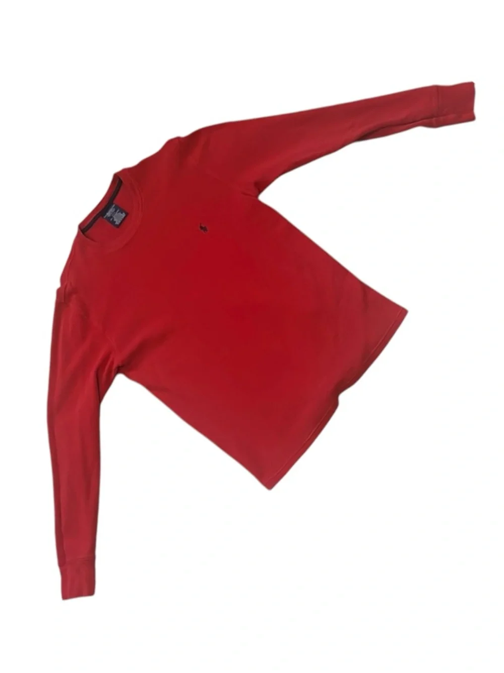 Men's Polo Ralph Lauren Red Thermal Waffle Knit Red Longsleeve Shirt